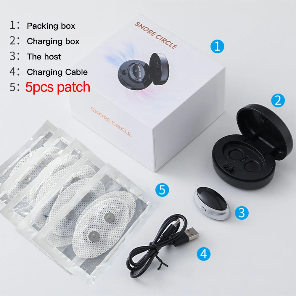 SmartSnore™ 5-Pair EMS Anti-Snoring Device – Breathe Easy, Sleep Deep