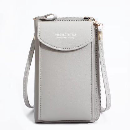 Elegance On-The-Go – Luxe PU Leather Crossbody Shoulder Bag with Phone & Card Organizer