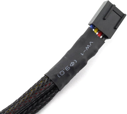 4Pin 1 to 3 Ways PWM Fan Splitter Cable Black Sleeved Fan Power Extension Cable 4Pin Female to 3X 4Pin Male 27Cm/10.5 Inches
